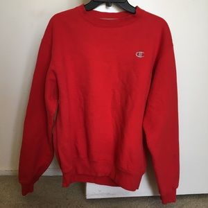 Red Champion sweater